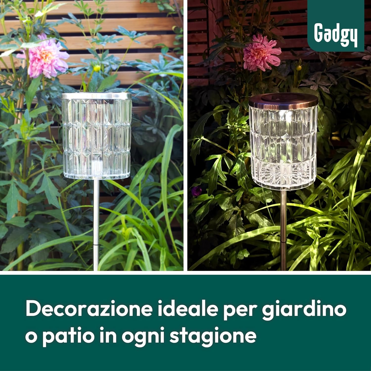 Thumbnail 3 de Gadgy Lampada solare da giardino con picchetto LED effetto cristallo