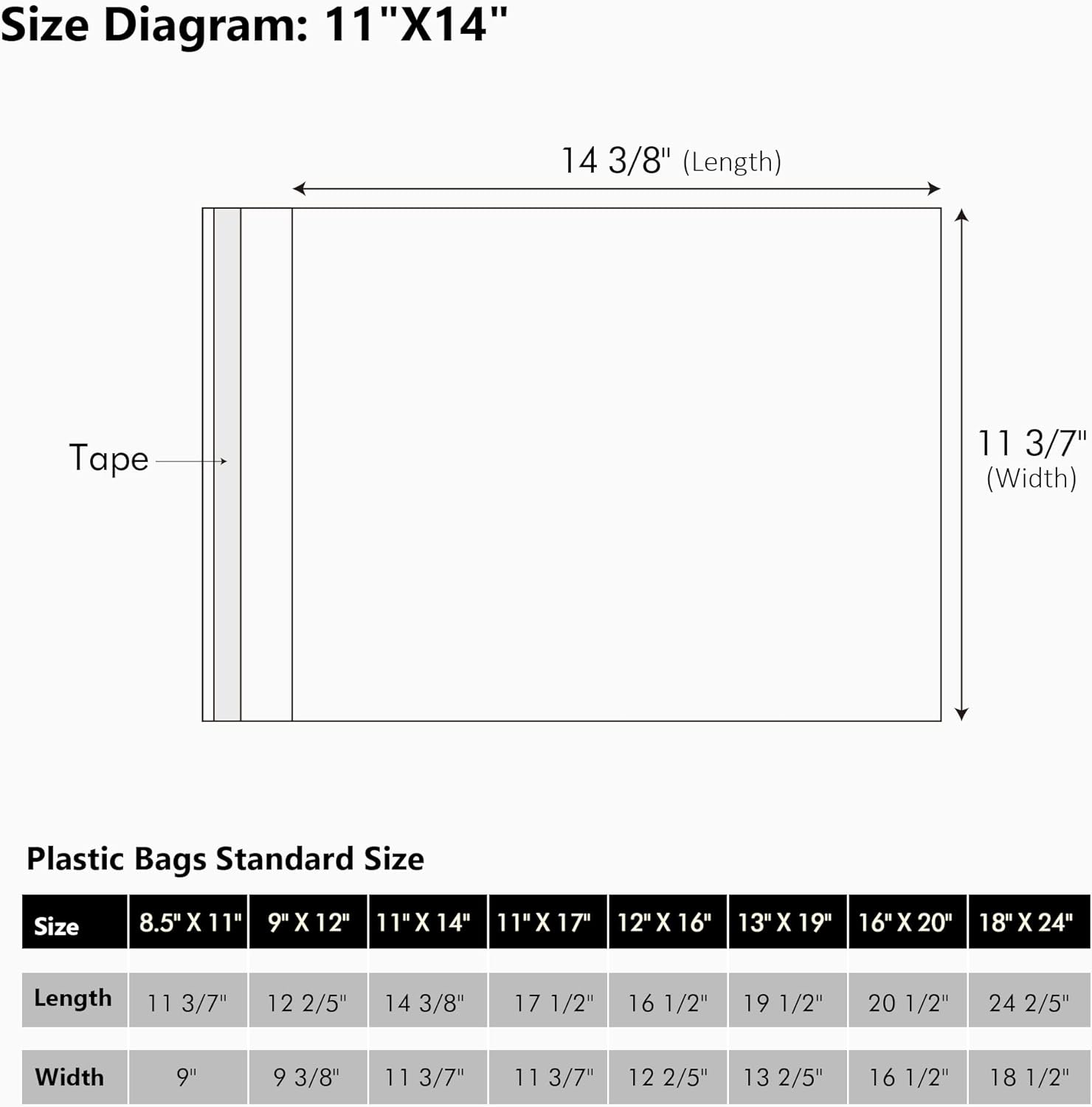 Thumbnail 1 de Acid-Free Art Print Sleeves, 11 3/7 x 14 3/8 in.