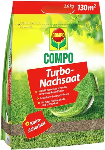 Detalle de COMPO Turbo-Nachsaat Premium Rasensamen schnellkeimend – 2,6 kg für 130 m²