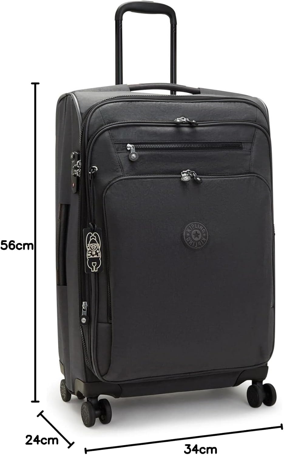 Thumbnail 6 de Kipling New Youri Spin S Spinner Carry On 🧳 Negro