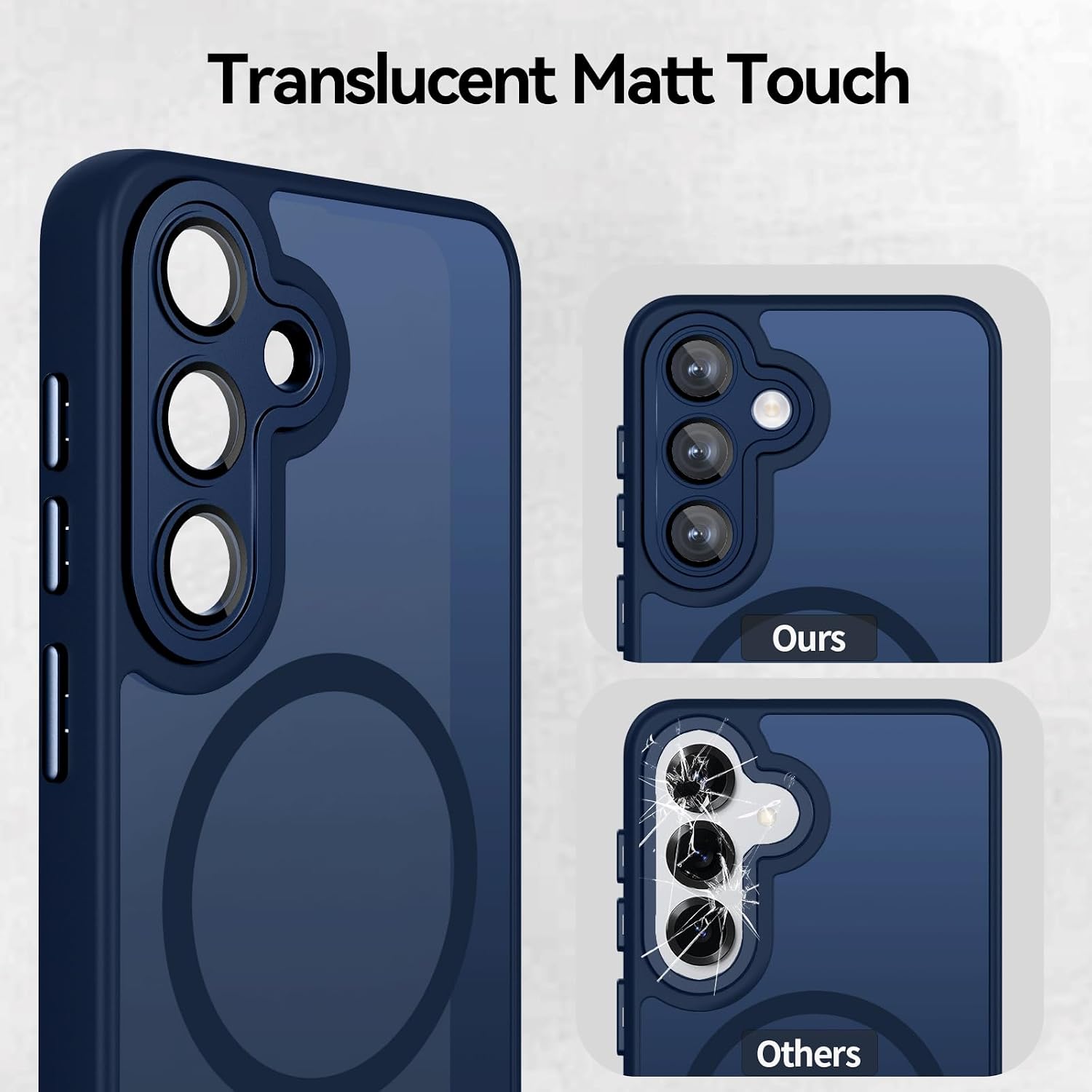 Thumbnail 4 de Magnetica Cover per Samsung Galaxy S24 FE: custodia trasparente opaca con supporto MagSafe