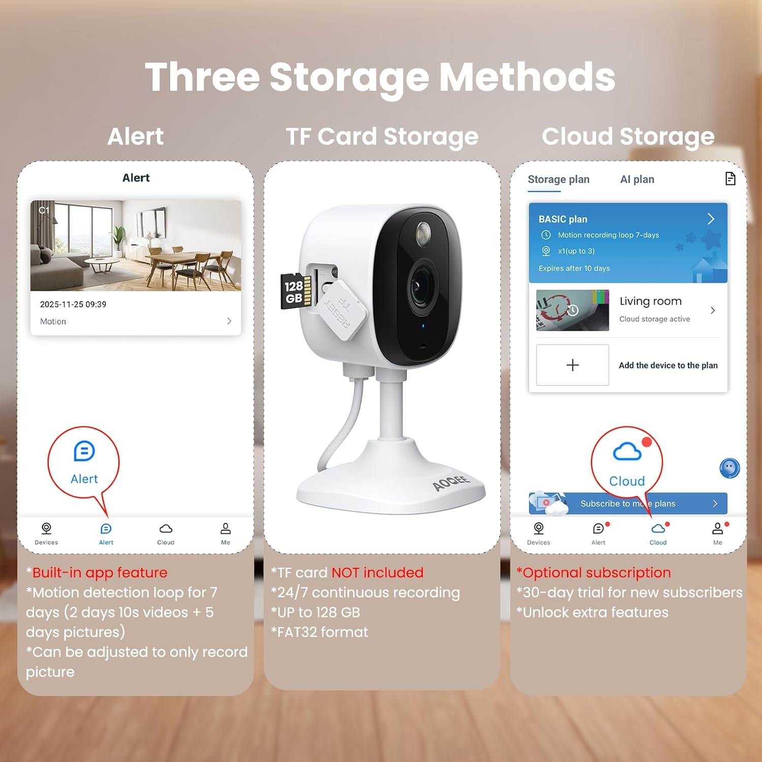 Thumbnail 5 de AOQEE C1 2K Home Security Camera 2-pack