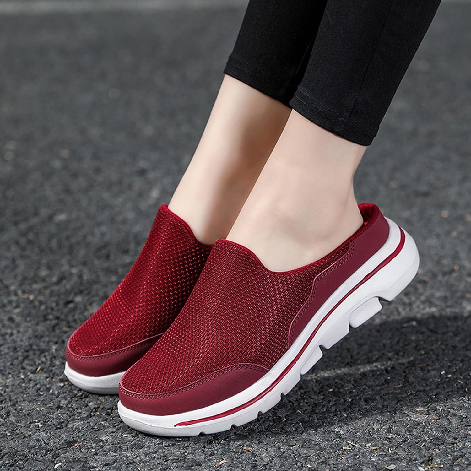Thumbnail 2 de SMajong Slip on Mules: Breathable Knit Garden Slippers for Indoor & Outdoor Use