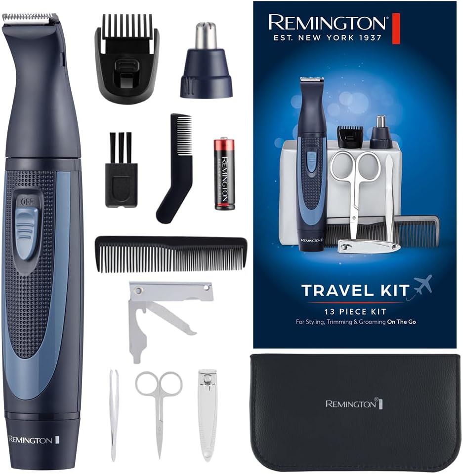 Detalle de Remington NE3890: Trimmer naso/orecchie & kit di Grooming da viaggio 13 pezzi