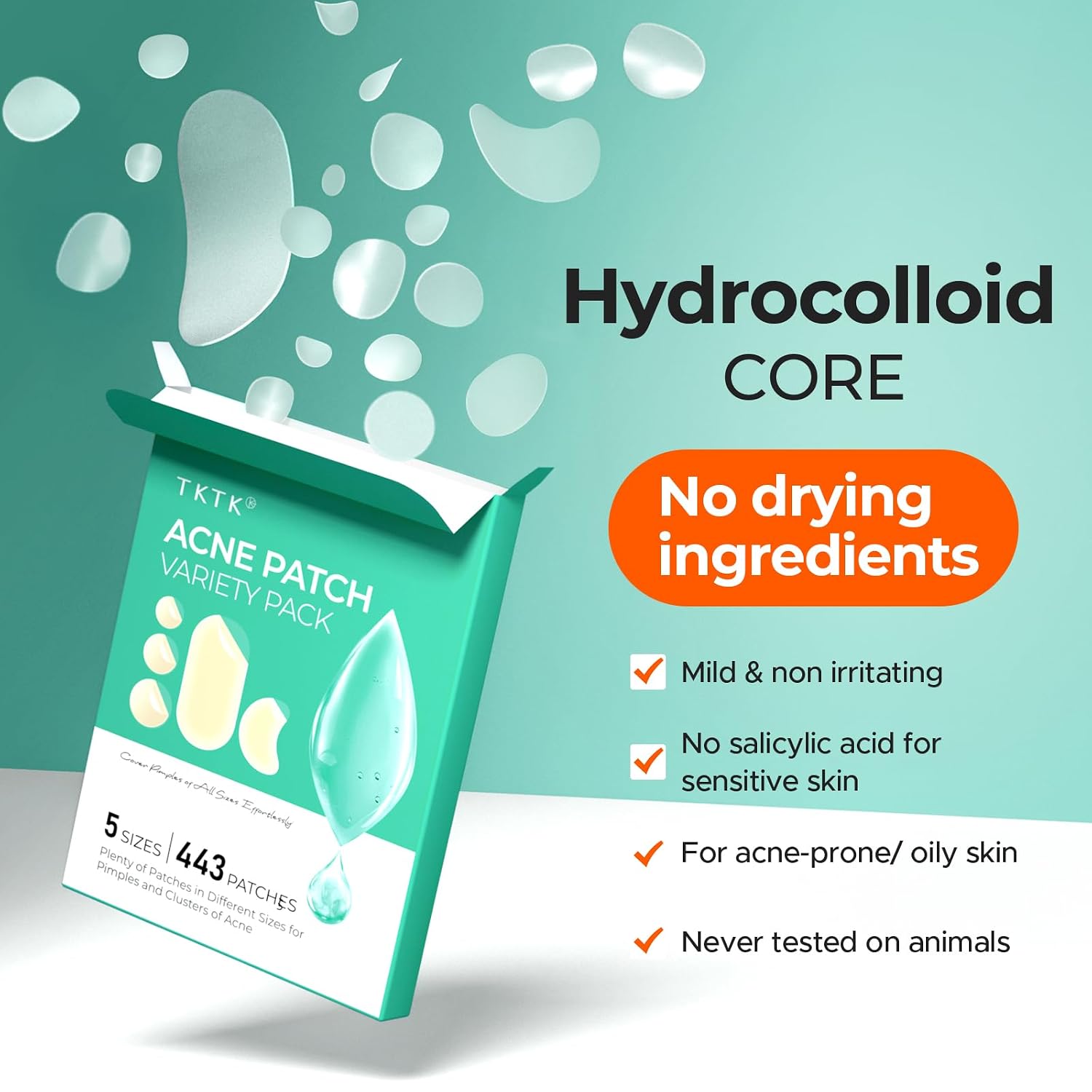 Thumbnail 4 de TKTK 443 Count Hydrocolloid Acne Patches for Face 🩹