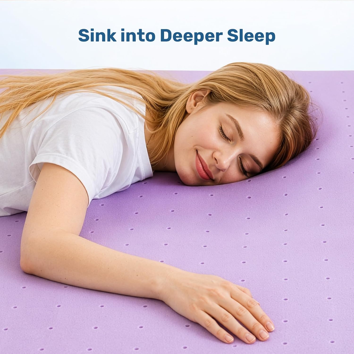 Detalle 2 de Sweetcrispy Memory Foam Mattress Topper 1.5-Inch