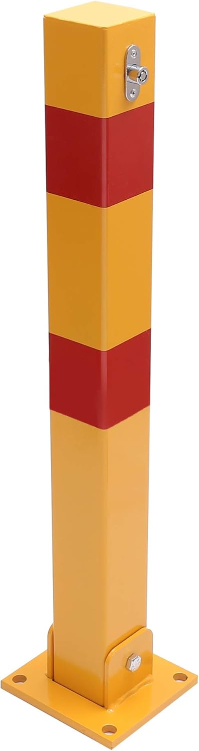 Thumbnail 6 de KATSU Car Parking Space Lock Bollard, 70cm Solid Steel High-Visibility Barrier