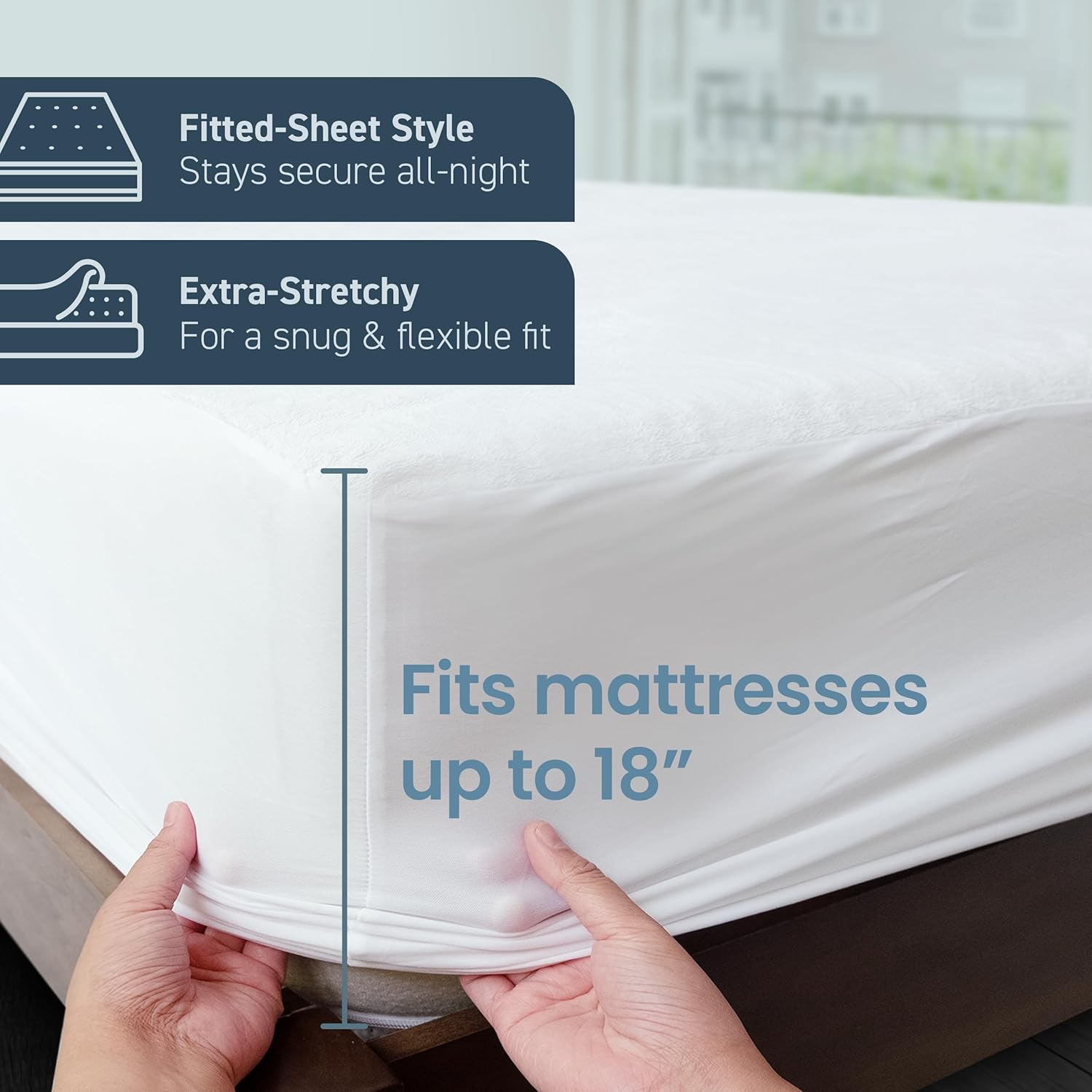 Detalle 2 de SafeRest Premium Waterproof Mattress Protector
