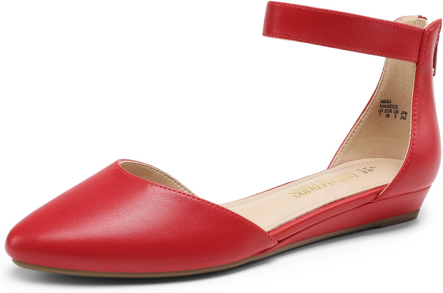 Thumbnail 4 de DREAM PAIRS Women's Low Wedge Ankle Strap Flats 👠