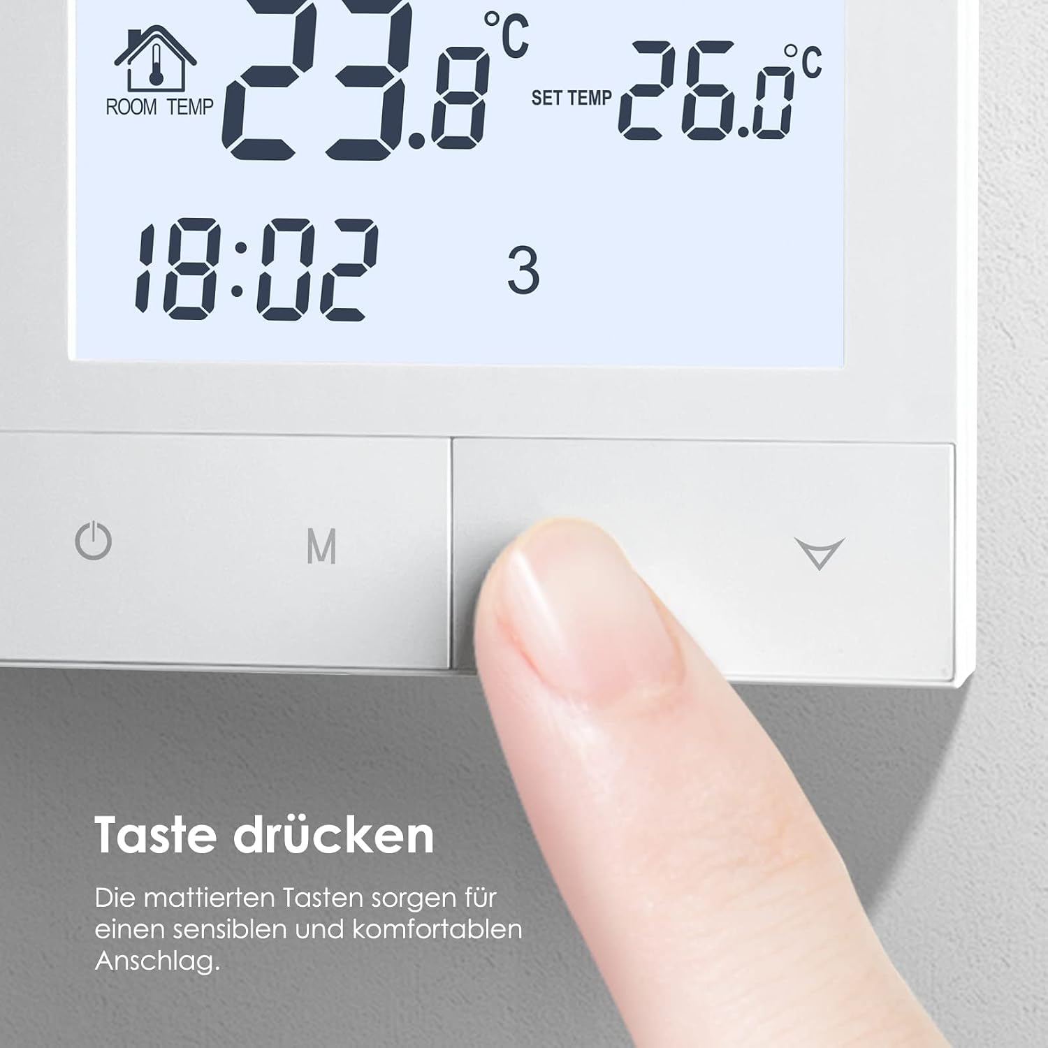 Detalle 2 de Beok TDS72-WP Thermostat 230 V für Fußbodenheizung