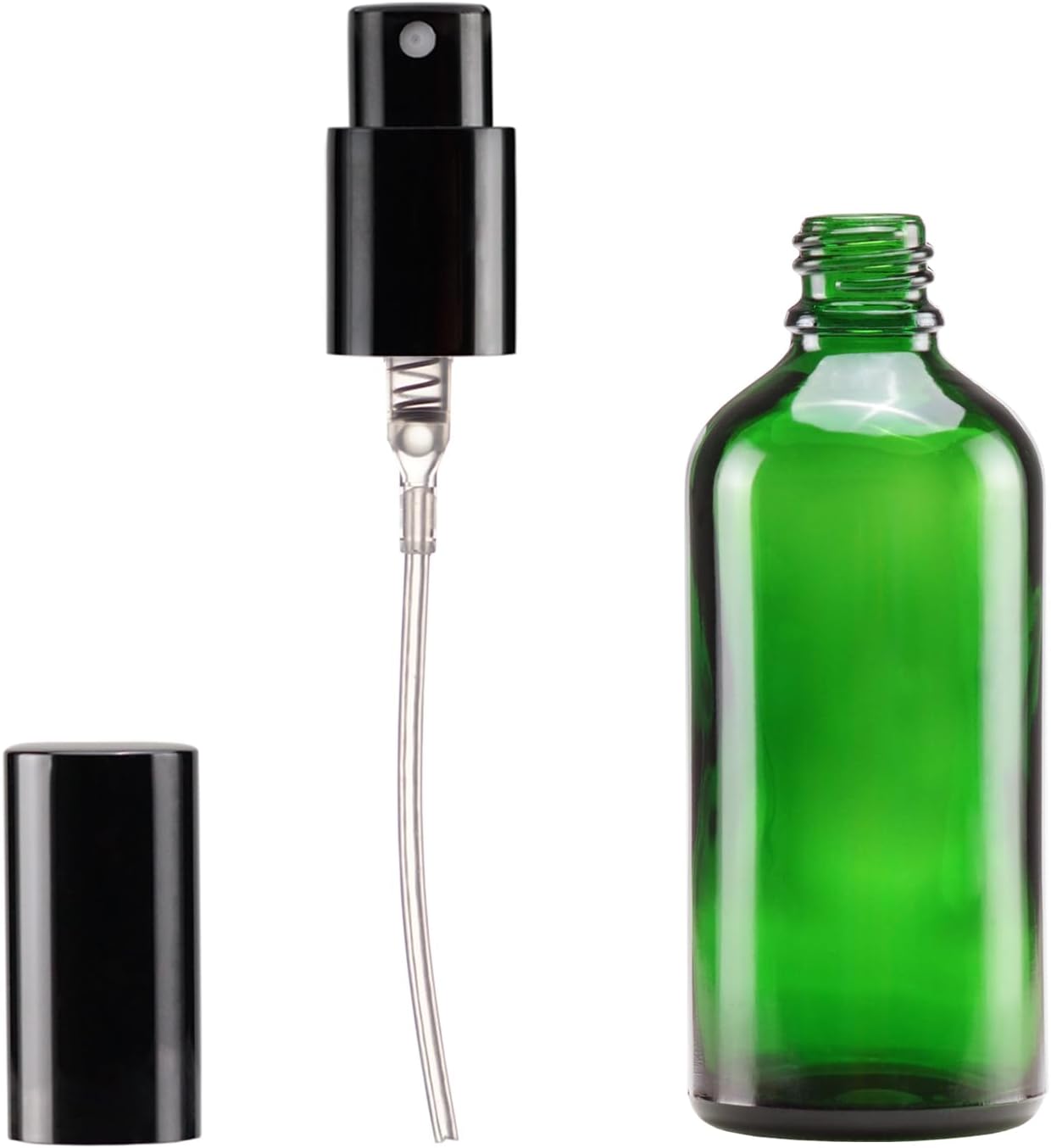Thumbnail 3 de YIZHAO Grün Sprühflasche 100 ml (Set 9-teilig) – Glas-Reiseflasche mit Zerstäuber für ätherische Öle & Kosmetik