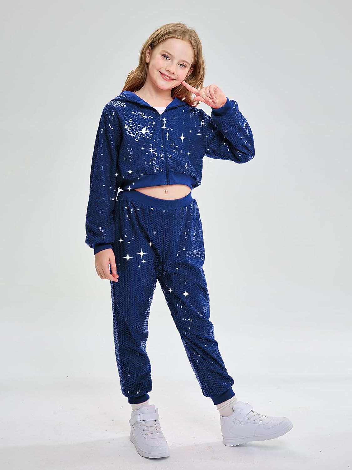 Thumbnail 3 de Ensemble LOLANTA enfant hip-hop à paillettes : veste à capuche et pantalon