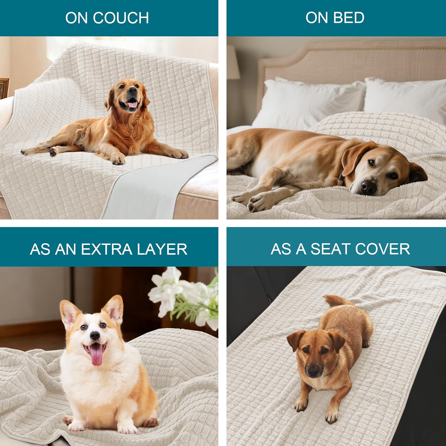 Thumbnail 4 de H.Versailtex Waterproof Pet Blanket 229x218 cm