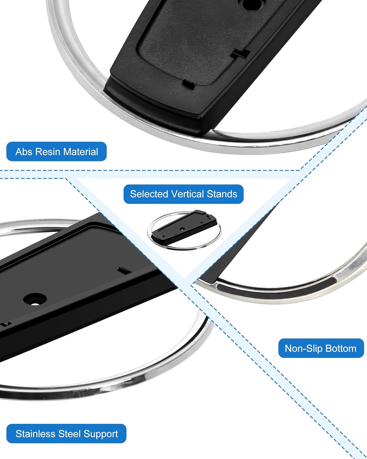 Thumbnail 2 de RUIZHI Support Vertical pour PS5 Pro, base ABS et anneau acier inox