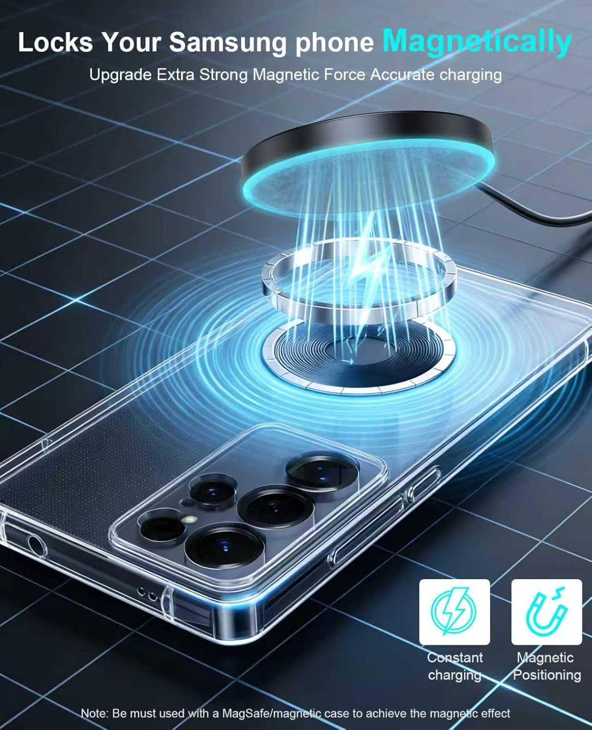 Detalle 2 de Wireless Charger 2Pack 6FT Samsung Magnetic Wireless Charger Fast Charging Pad (15W)