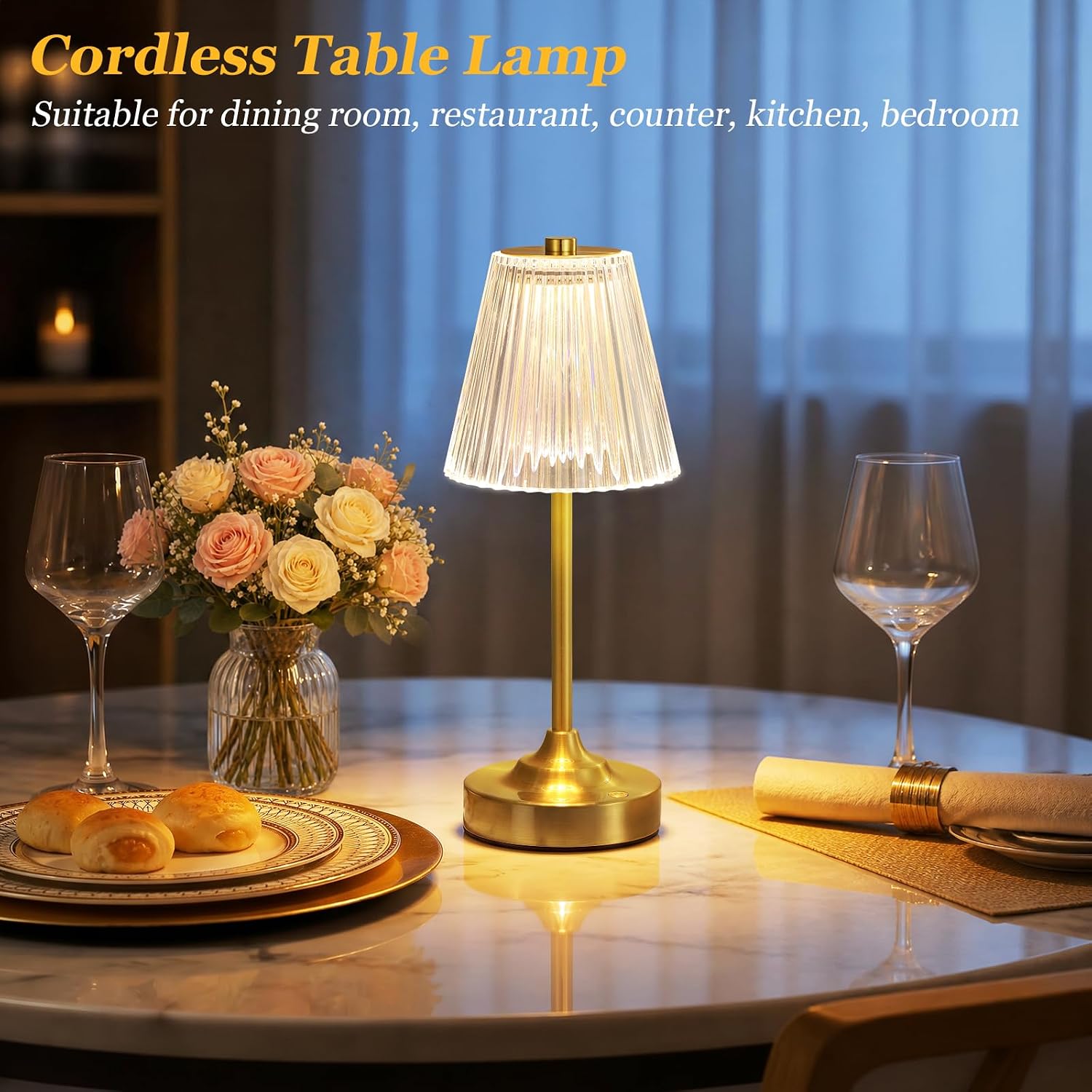 Detalle 1 de Cordless Table Lamp, Gold