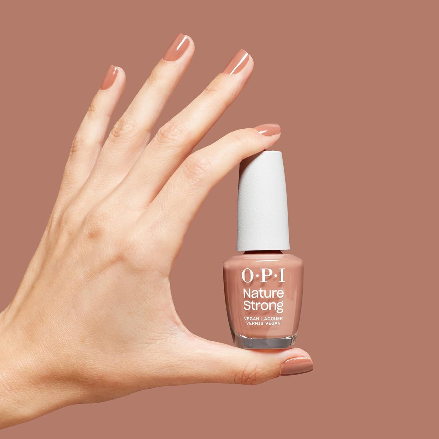 Thumbnail 3 de OPI Nature Strong Rooting for Hue Medium Brown Crème nail polish (15ml) – high-shine, up to 7-day wear