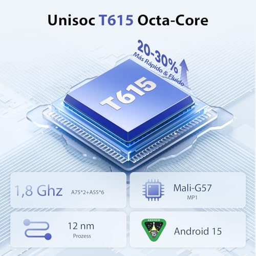Detalle 2 de Mentume Tablet 10 Pulgadas Android 15 con Funda, Ratón y Teclado, 24 GB RAM + 128 GB ROM + 1 TB TF
