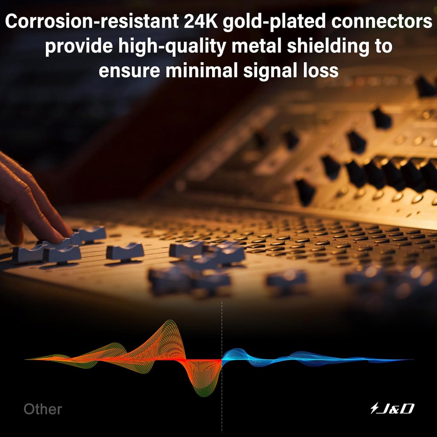 Thumbnail 6 de J&D 3.5mm to 2 RCA Stereo Audio Cable (10 ft) with Gold-Plated Connectors