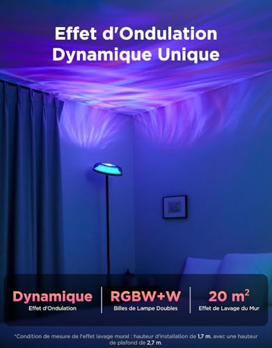 Detalle de Govee Lampadaire Salon à Trois Zones Indépendantes — Éclairage intelligent pour salon et chambre