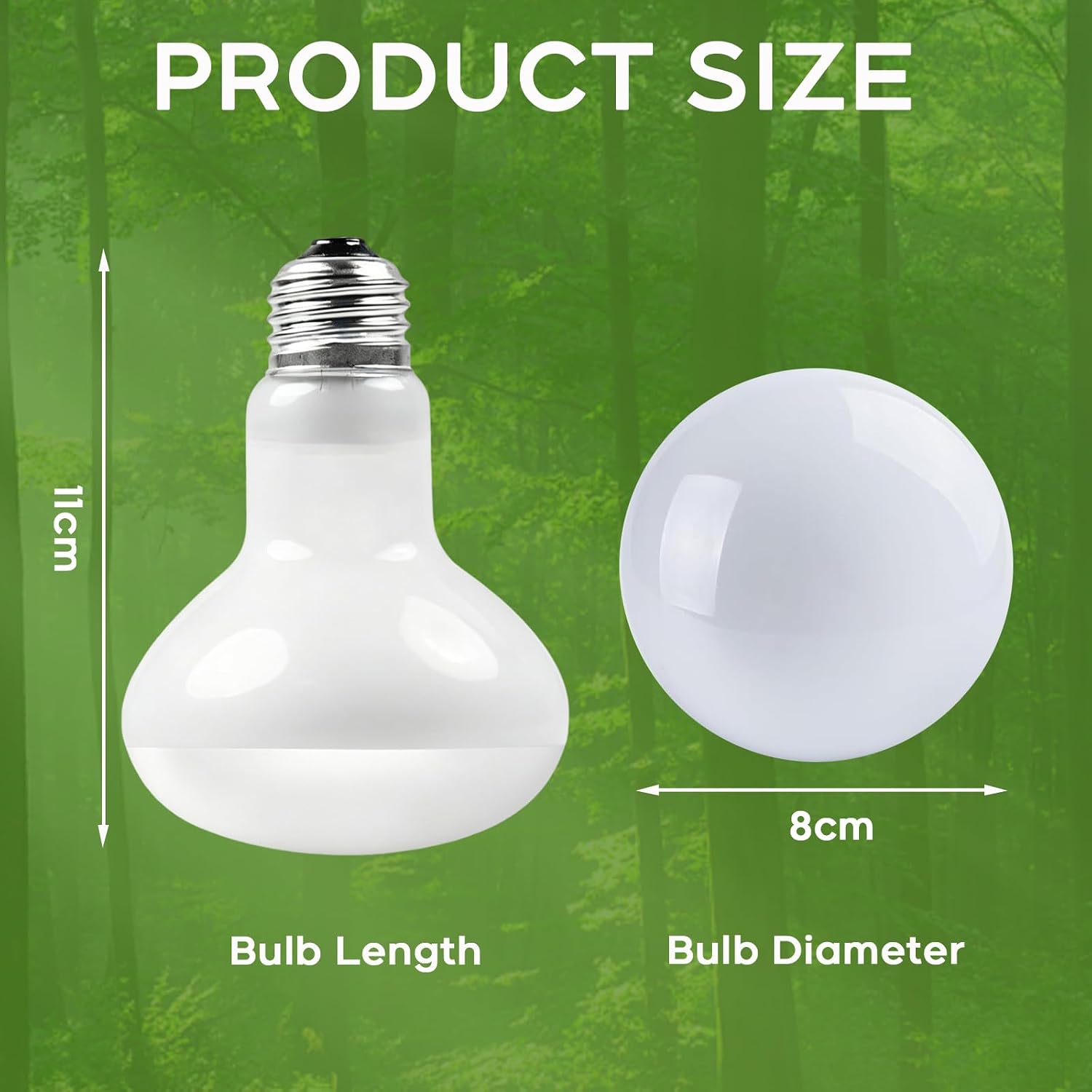 Thumbnail 1 de Houbobo 2 Pack Reptile Heat Lamp Bulbs, 100W – E27 Base for Terrarium Basking