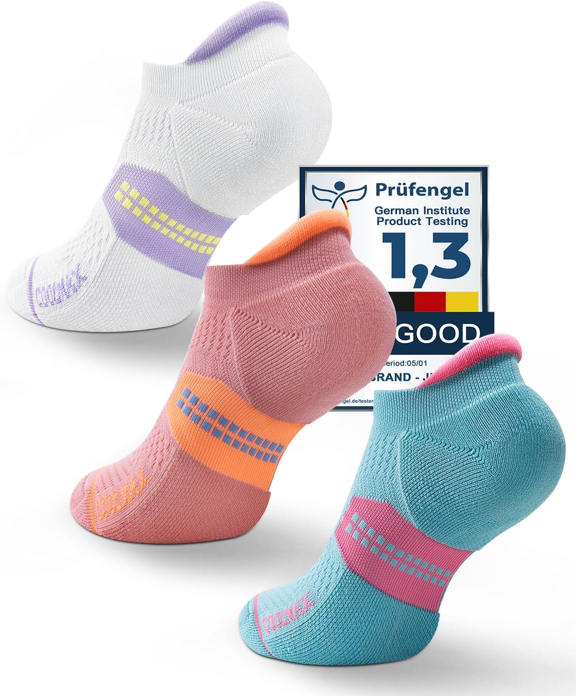 Detalle de Juclise Women's Coolmax Bamboo Viscose Compression Running No Show Socks