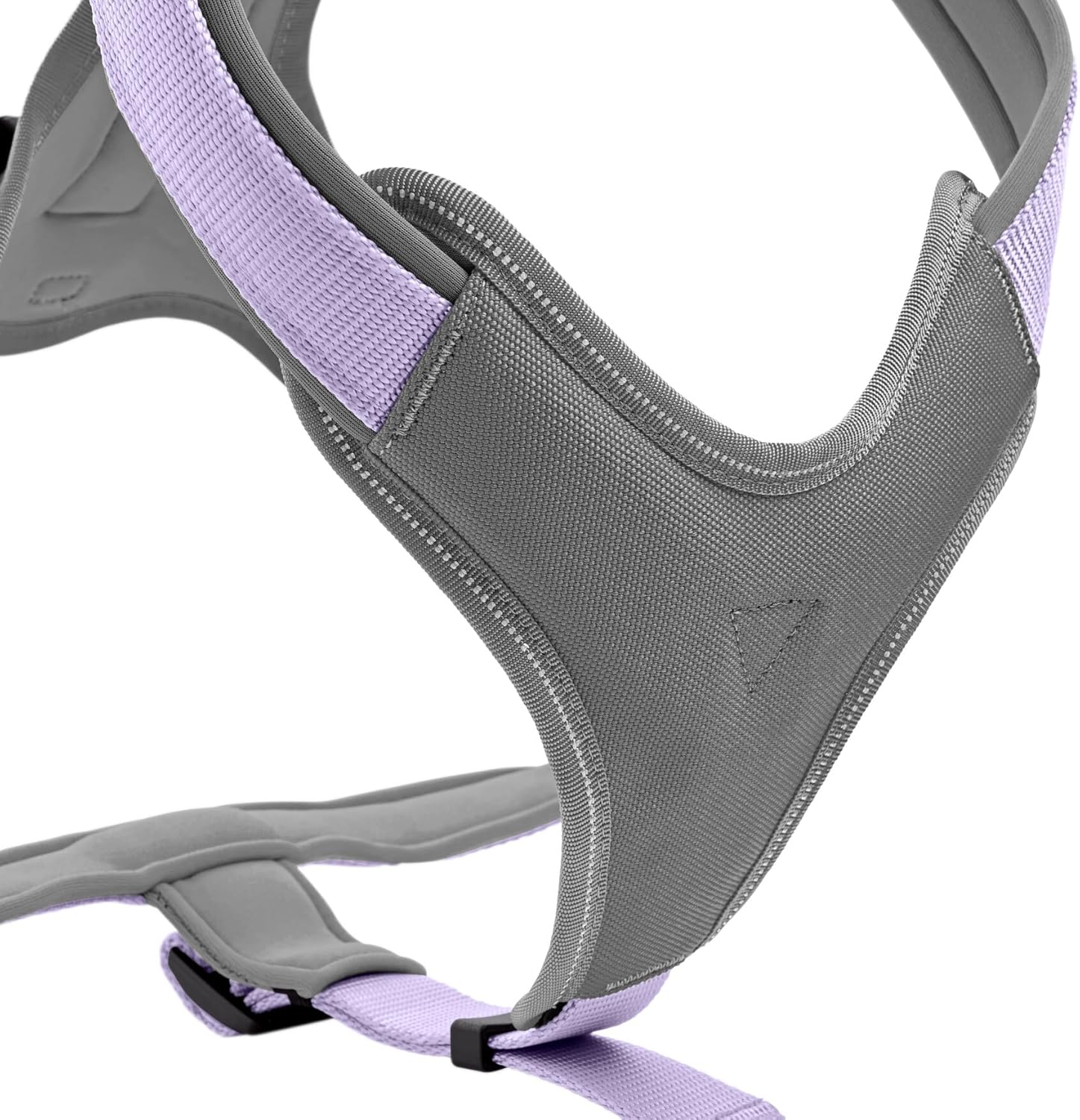 Detalle de Hunter Hundegeschirr aus Neopren (Lavendel/grau), Größe S – mit 3M Scotchlite Reflexmaterial