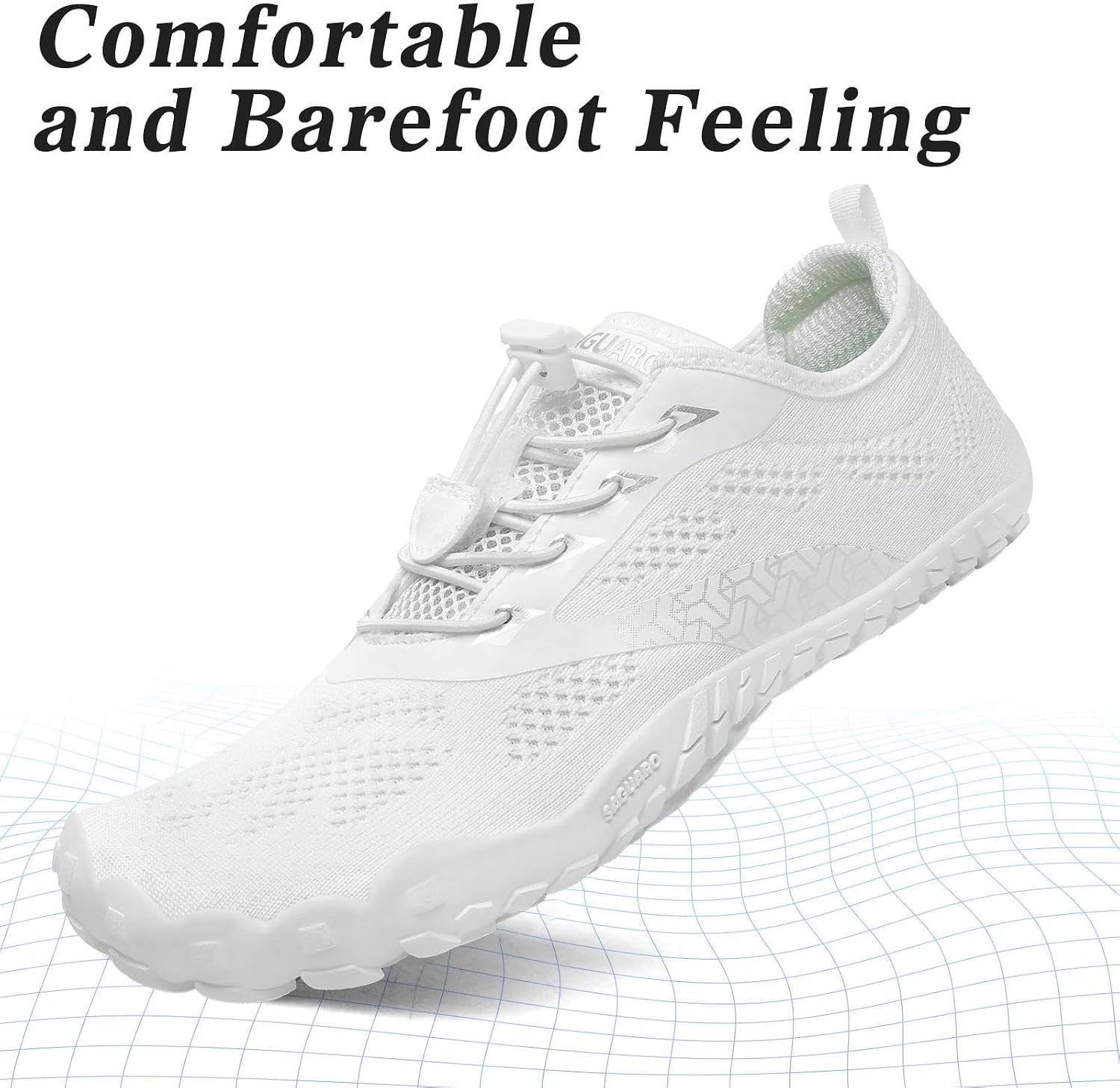 Detalle de SAGUARO Unisex Barfußschuhe Traillaufschuhe – Schnelles Trocknen, Zero‑Drop, breiter Zehenraum, Größe 36–50