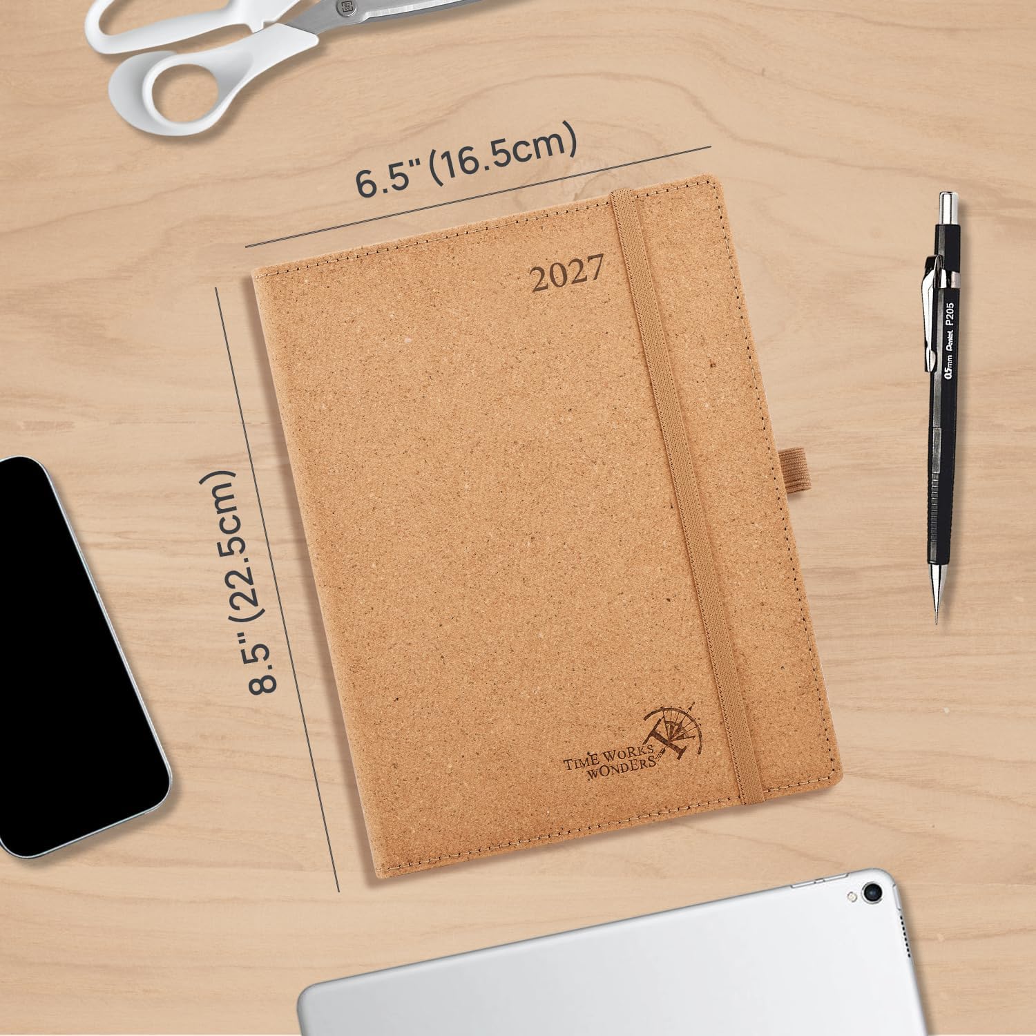 Detalle de POPRUN 2027 Weekly and Monthly Planner, 6.5 x 8.75-Inch, Hourly Layout