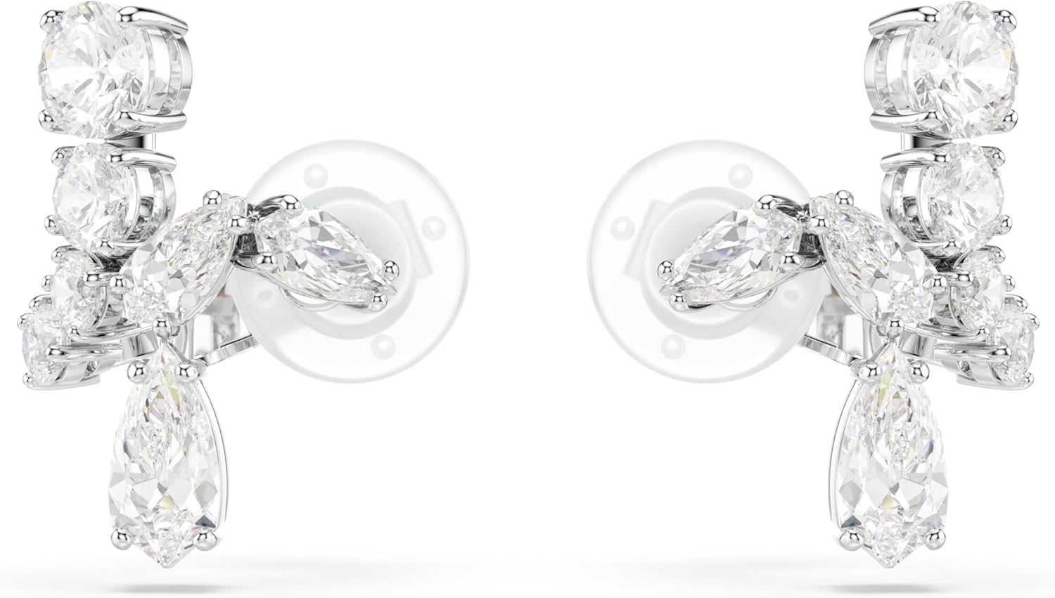 Thumbnail 5 de Swarovski Pendientes Matrix blancos, baño de rodio 💍