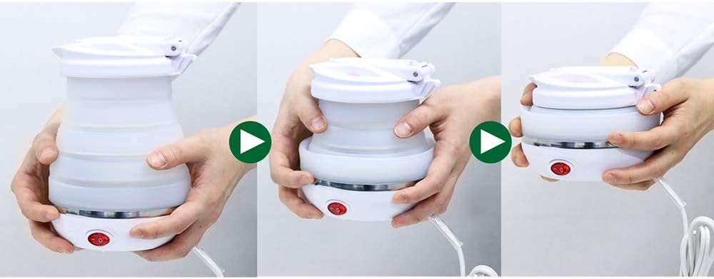Detalle de ナカバヤシ MCO Z4236 折りたたみ電気ケトル 800ml・海外対応・保温機能