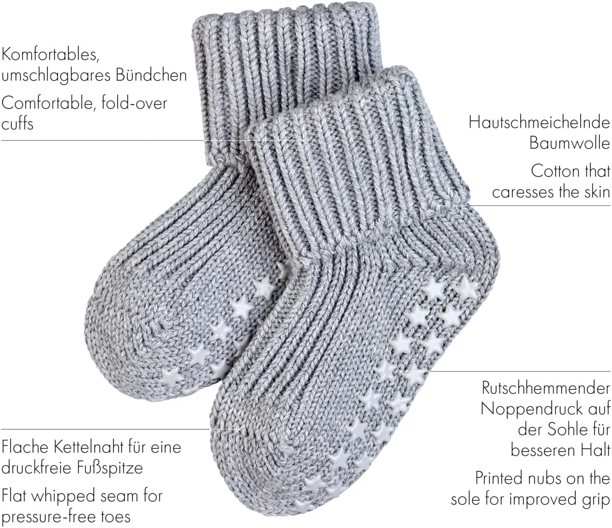 Thumbnail 2 de FALKE mixte bébé Catspads Cotton: chaussons chaussettes anti-désaisissants pour premiers pas
