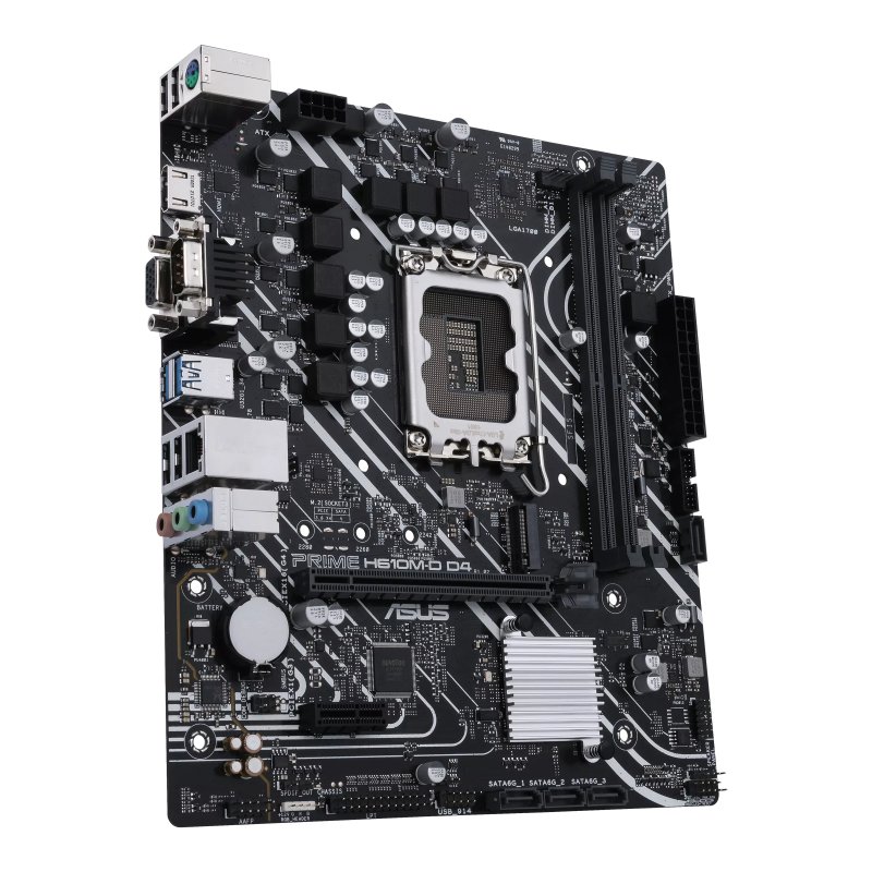 Detalle de Asus PRIME H610M‑D D4 placa base micro‑ATX
