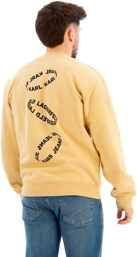 Detalle de Karl Lagerfeld Jeans Uomo Regular Multi Ring Sweatshirt: stile quotidiano sostenibile