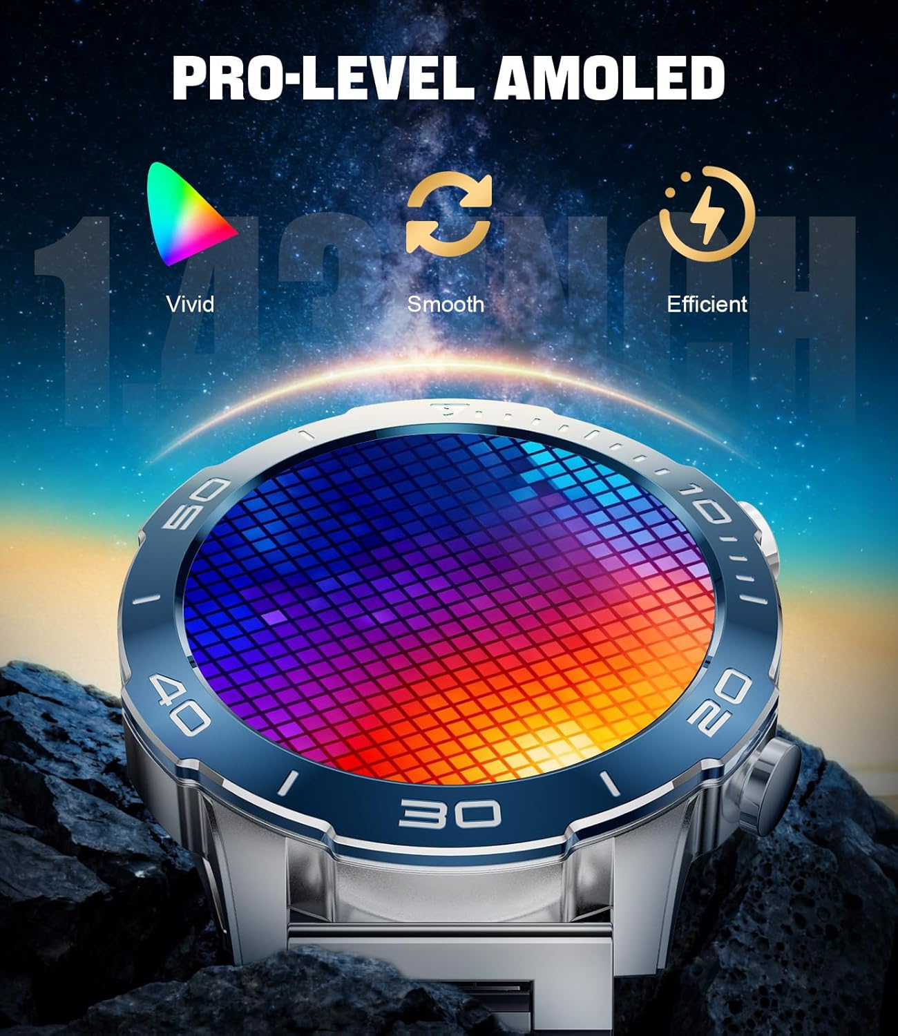 Thumbnail 1 de LIGE Montre Connectée Homme 1.43" AMOLED