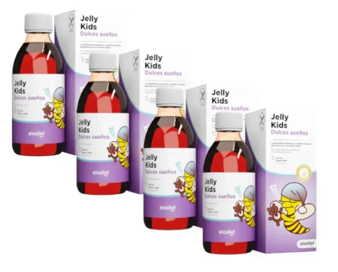 Detalle de Eladiet Jelly Kids Dulces Sueños 4 x 250 ml – Complemento para favorecer el sueño de los niños