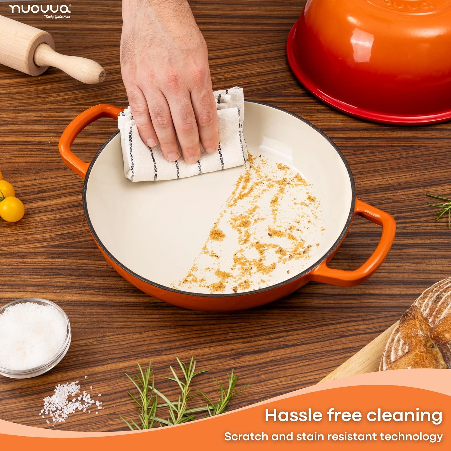 Detalle 2 de nuovva Dutch Oven 6 Quarts Orange