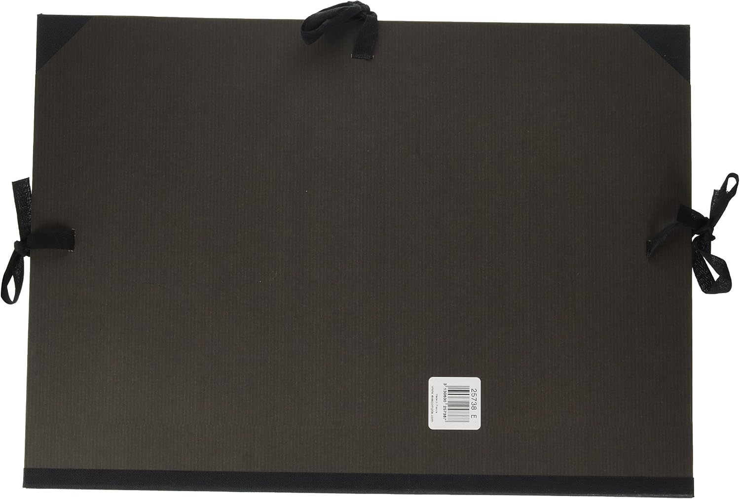 Detalle 2 de Exacompta 25738E – Carton à dessin kraft noir vernis, 32 x 45 cm, format A3, 3 rubans et dos toilés