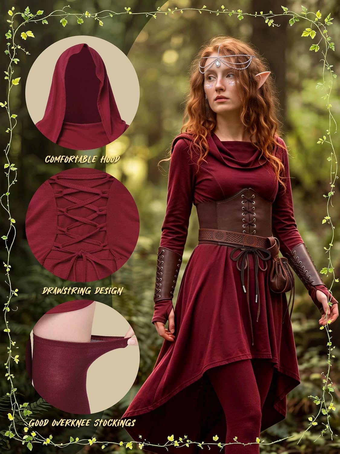 Detalle de Renaissance Costume Set in Polyester