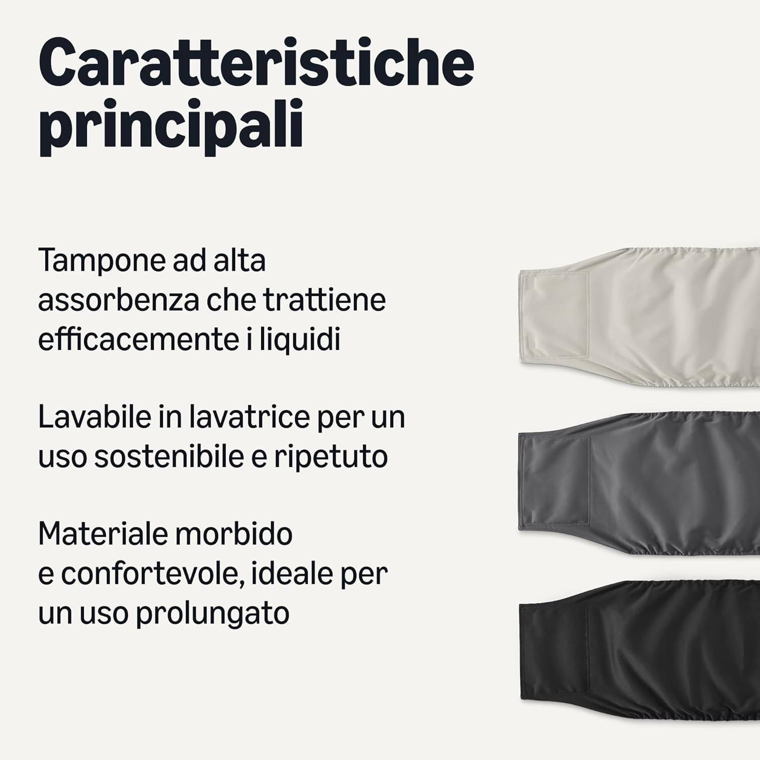 Thumbnail 1 de Amazon Basics Pannolini lavabili XL per cani maschi – confezione da 3