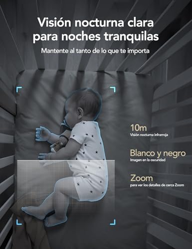 Thumbnail 4 de GNCC GC3 Cámara WiFi Interior 1080P 2.4GHz para bebé y mascotas con IA y visión nocturna