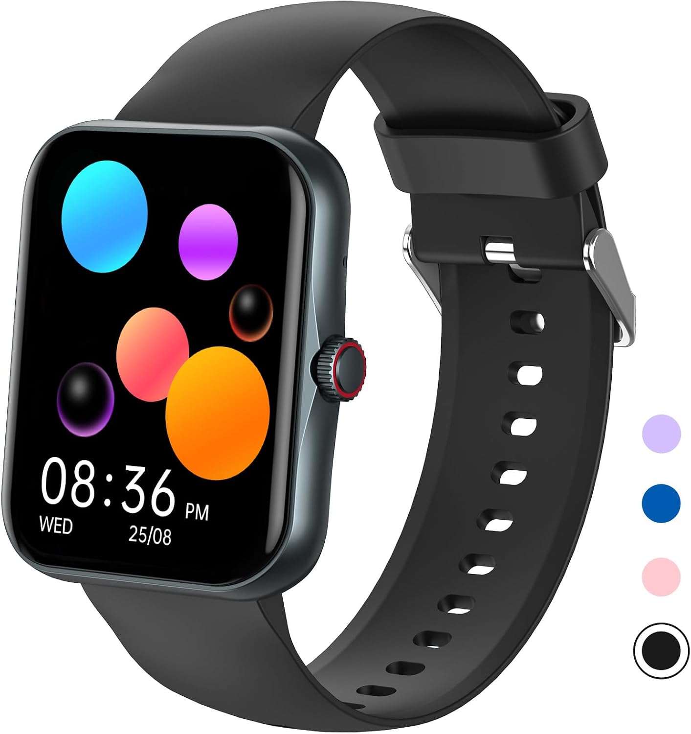 Detalle de PTHTECHUS Smartwatch Kids S80K-Black: Orologio Fitness 1.69" con Contapassi, Notifiche e 25 Modalità Sportive