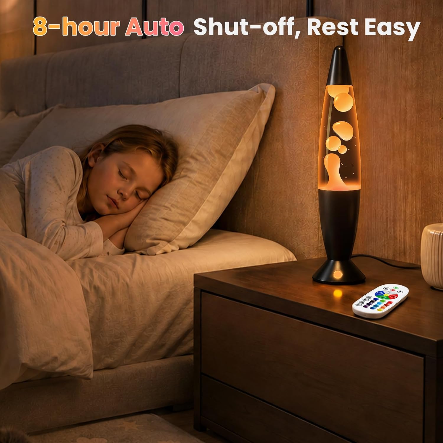Detalle 2 de Soarling 6122D-Y LED Liquid Motion Lamp, 17 Colours, 8-Hour Timer