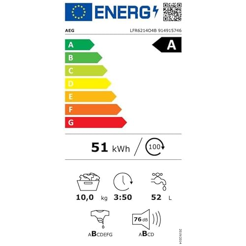Thumbnail 7 de AEG LFR6214O4B lavadora de 10 kg y 1.400 rpm con ProSense y motor Inverter