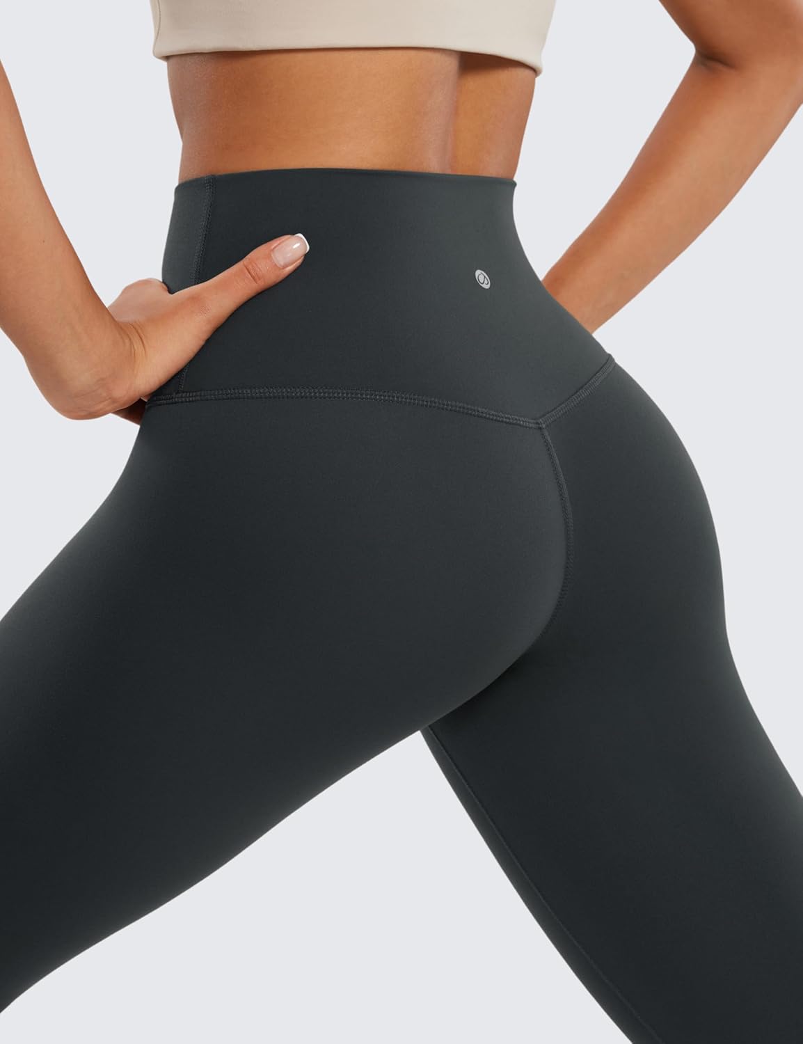 Detalle de CRZ YOGA Butterluxe Femme : legging yoga capri taille haute doux et ultra extensible