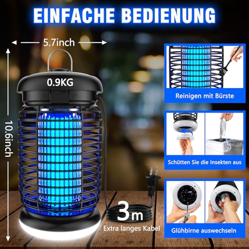 Thumbnail 8 de Seenlast Lampe Anti Moustique LED 15W – Tueur d'Insectes Électrique 4200V, IPX4, 140 m²