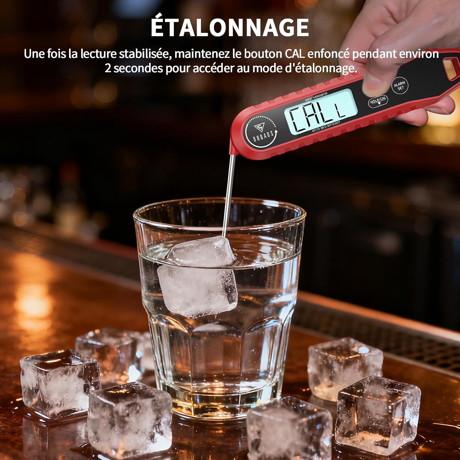 Thumbnail 5 de DOQAUS Thermomètre Cuisine Double Sondes Pliable – Lecture Instantanée 3s, Alarme et Cable Résistant