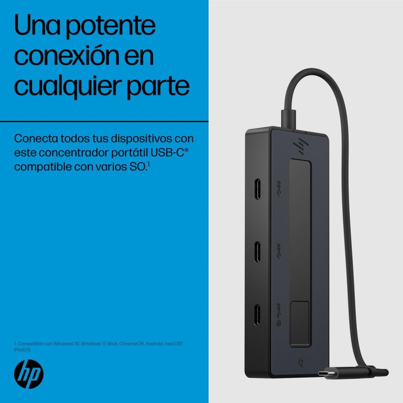 Thumbnail 2 de Hub HP USB-C de 5 puertos 4K Ultra HD: compacto, rápido y portable