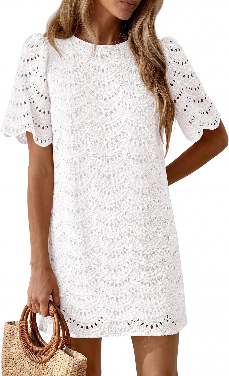 Thumbnail 6 de PRETTYGARDEN Women's 2026 Summer Casual Embroidered Lace Mini Dress