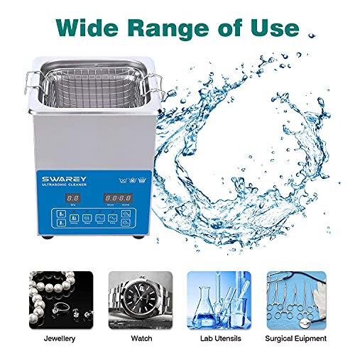 Thumbnail 6 de SWAREY 2.5L Ultrasonic Cleaner with Degas, Timer and Heater — Professional Cleaning for Jewellery, Glasses, Watches and More